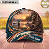 Maxcorners Hunting Skull Archer Sunset Lake Bow Hunting Design Multiple Options Personalized Name 3D Cap