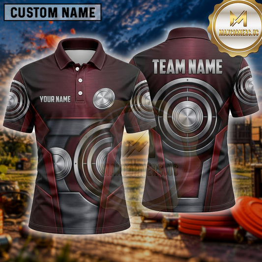 Maxcorners Trap Shooting Shirt Clay Target Shooting Bullseye Vintage Multiple Options Personalized Name, Team Name 3D Shirt