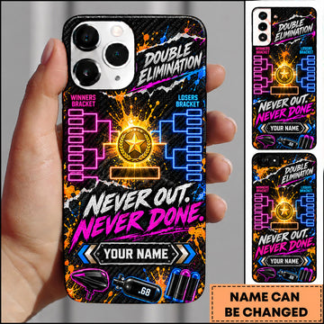 Maxcorners Paintball Never Out Never Done Double Elimination Personalized Name 3D Phone Case
