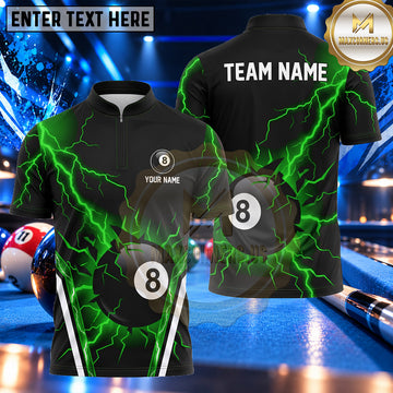 Maxcorners Electric Storm Geometric Pattern Pool Multiple Options Personalized Name, Team Name 3D Shirt