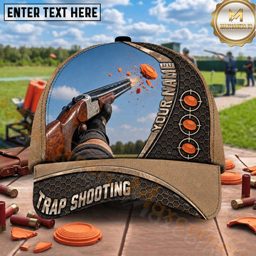 Maxcorners Trap Shooting Shotgun Shells Clay Targets Design Multiple Options Personalized Name 3D Cap