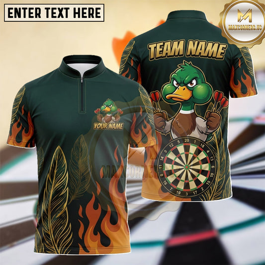 Maxcorners Hunting Duck Burning Woodland Dartboard Multiple Options Personalized Name, Team Name 3D Shirt