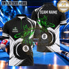 Maxcorners Minimalist Brushstroke 8 Ball Pool Multiple Options Personalized Name, Team Name 3D Shirt