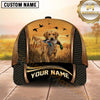Maxcorners Golden Sunset Black Honeycomb Mesh Duck Hunting With Dogs Multi Options Personalized Name 3D Cap