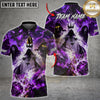 Maxcorners Bowling Shirt Grim Reaper Dark Fantasy Lightning Bowling Ball and Pins Multiple Options Personalized Name, Team Name 3D Shirt