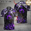 Maxcorners Bowling Grim Reaper Flaming Ball and Pins Multiple Options Personalized Name, Team Name 3D Shirt