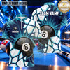 Maxcorners Shattered Glass Lightning 8 Ball Pool Multiple Options Personalized Name, Team Name 3D Shirt