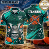 Maxcorners Clay Shooting Flame Skull Multiple Options Personalized Name, Team Name 3D Shirt