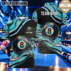 Maxcorners Abstract Iridescent Swirl 8 Ball Billiards Multiple Options Personalized Name, Team Name 3D Shirt