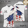 Maxcorners Golf American Flag Ripped Crack Pattern Multiple Options Personalized Name, Team Name 3D Shirt (9 Designs)