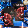 Maxcorners Charging Bull 8 Ball Billiards Multiple Options Personalized Name, Team Name 3D Shirt