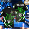 Maxcorners Japanese Oni Warrior Lightning Billiards Multiple Options Personalized Name, Team Name 3D Shirt