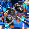 Maxcorners Graffiti Lightning Brushstroke Pool Multiple Options Personalized Name, Team Name 3D Shirt