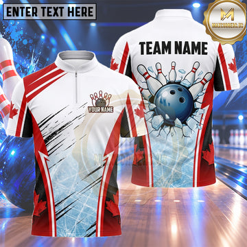 Maxcorners Bowling Jersey Dynamic Racing Stripe Design Multiple Options Personalized Name, Team Name 3D Shirt