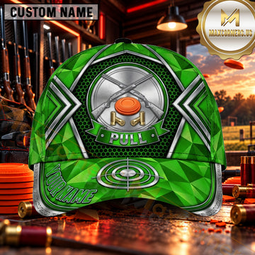 Maxcorners 12 Gauge Shotgun Shell Shield Trap Shooting Personalized Name 3D Cap