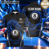 Maxcorners Thunder Wolf Lightning Emblem Billiards Multiple Options Personalized Name, Team Name 3D Shirt