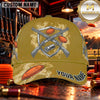 Maxcorners Crossed Shotguns Shield Trap Shooting Personalized Name 3D Cap