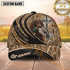 Maxcorners Black Wave Cross Marsh Camo Dog Hunting Multicolor Options Personalized Name 3D Cap