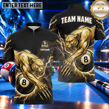 Maxcorners Charging Bull 8 Ball Billiards Multiple Options Personalized Name, Team Name 3D Shirt