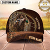 Maxcorners Dog Hunting And Duck Hunting Rustic Wetland Camouflage Multiple Options Personalized Name 3D Cap