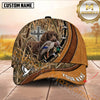 Maxcorners Cross Lace Leather Marsh Camo Dog Hunting Multicolor Options Personalized Name 3D Cap
