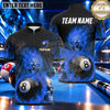 Maxcorners Ghostly Skull Lightning Storm Billiards Multiple Options Personalized Name, Team Name 3D Shirt