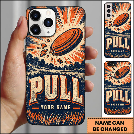 Maxcorners Trap Shooting Vintage Burst Clay Target Personalized Name 3D Phone Case