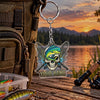 Maxcorners Classic Fishing Hook Artwork Personalized Name 2D Acrylic Keychain Ornament (8 Fish Species)