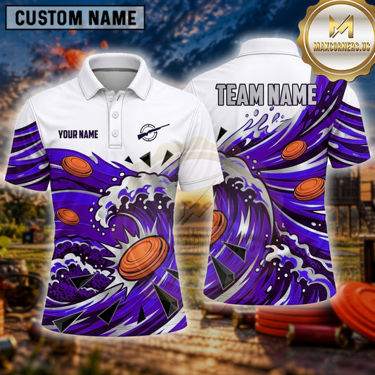Maxcorners Trap Shooting Shirt Clay Shooting Ocean Wave Impact Multiple Options Personalized Name, Team Name 3D Shirt