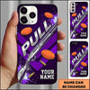 Maxcorners Diagonal Shotgun Design Pull Clay Target Personalized Name Trap Shooting Phone Case