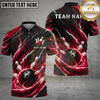 Maxcorners Bowling Wolf Cosmic Storm Multiple Options Personalized Name, Team Name 3D Shirt