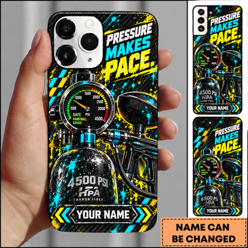 Maxcorners Paintball Pressure Makes Pace Speedball Personalized Name 3D Phone Case