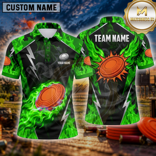 Maxcorners Trap Shooting Shirt Lightning Clay Strike Multiple Options Personalized Name, Team Name 3D Shirt