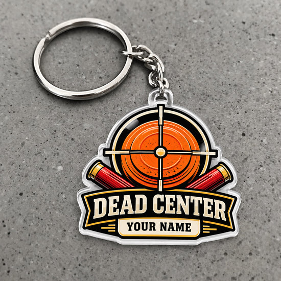 Maxcorners Trap Shooting Dead Center Crosshair Clay Target Custom Name Custom Gift 2D Flat Acrylic Ornament, Keychain