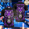 Maxcorners Majestic Tiger Face 8 Ball Billiards Multiple Options Personalized Name, Team Name 3D Shirt