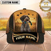 Maxcorners Golden Sunset Black Honeycomb Mesh Duck Hunting With Dogs Multi Options Personalized Name 3D Cap