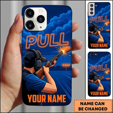 Maxcorners Headset Shooting Athlete Pull Clay Target Personalized Name Trap Shooting Phone Case
