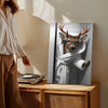 Maxcorners Funny Deer Bathroom Wall Art Cabin Canvas For Hunters