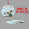 Maxcorners Fish Bowl Christmas Ornaments, Custom Acrylic Ornaments, Gift For Fisherman, Christmas Tree Decor