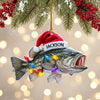 Maxcorners Personalized Bass Fishing Ornaments, Fishing Ornament, Gift For Fisherman, Christmas Tree Decor