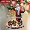 Maxcorners Personalized Santa Claus Disc Golf Ornament, Acrylic Ornament, Christmas Golf Gift, Golf Gift Idea