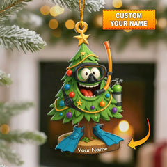 Maxcorners Diving Christmas Tree Home Decor, Christmas Ornament, Personalized Ornament 2D Flat LM2111
