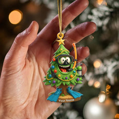 Maxcorners Diving Christmas Tree Home Decor, Christmas Ornament, Personalized Ornament 2D Flat LM2111