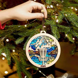 Maxcorners Personalized Disc Golf Christmas Ornament 2025, Wood And Acrylic Ornaments, Gifts For Disc Golfers