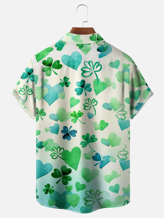 Maxcorners St. Patrick's Day Toucan Beer Clover Irish Green Hawaiian Golf Shirt, Tropical Vibe Men's Golf Shirt