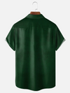 Maxcorners St. Patrick's Day Four Leaf Clover Stripe Green And Gold Hawaiian Golf Shirt, Men's Golf Shirt