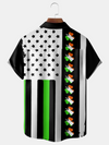 Maxcorners St. Patrick's Day Patriot Theme Hawaiian Golf Shirt, Tropical Vibe Men's Golf Shirt