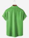 Maxcorners Green St. Patrick's Day Lucky Clover Gold Coins Hawaiian Golf Shirt, Tropical Vibe Men's Golf Shirt