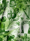 Maxcorners Green St. Patrick's Day Lucky Clover Gold Coins Beer Hawaiian Golf Shirt, Tropical Vibe Men's Golf Shirt
