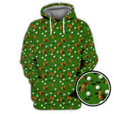 Maxcorners Squirrel Golf Shirt, Pattern Golf Shirt, Green Golf Shirt, Crazy Golf Shirt For Men